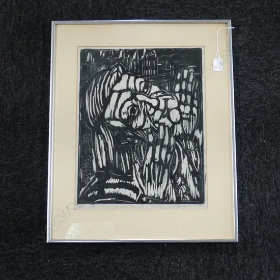 Stephan Preuschoff (1907-1994) Copernicus (astronomer) woodblock 410 x 325mm Note:....