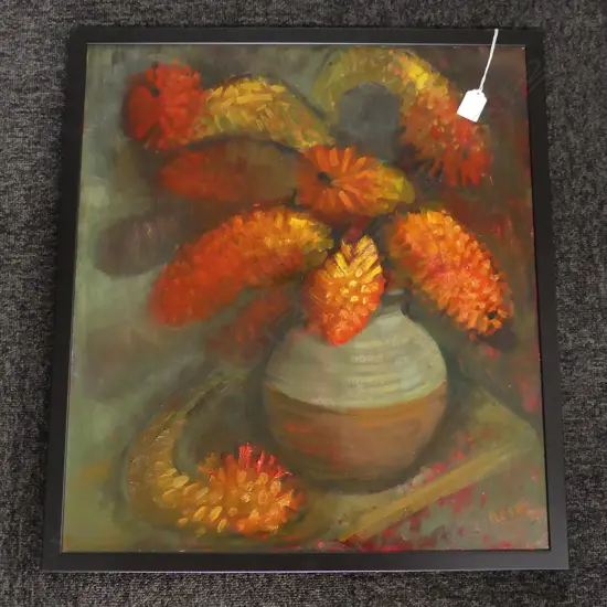 CHARLIE ROSE STILLIFE OIL ON BOARD 560 BY495MM