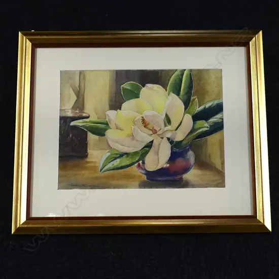 HILDA WISEMAN STILLIFE WATERCOLOUR, 285 x 385mm