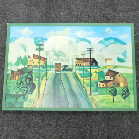 RITA ANGUS PRINT 'FOG, HAWKES BAY' 525x790mm