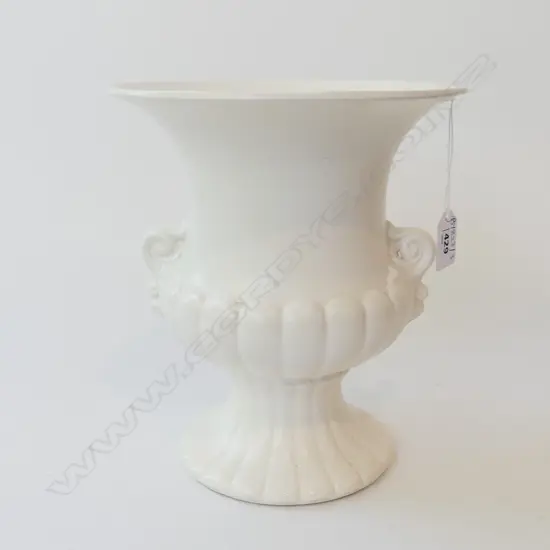 LG WHITE CROWN LYNN VASE #593 H.230mm