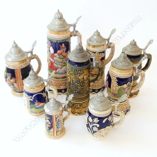 9 ASST. BEER STEINS H.300mm