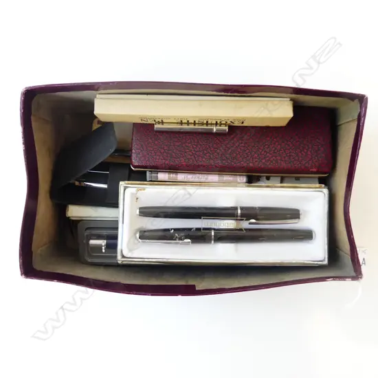 BOX ASST. PENS, REFILLS ETC