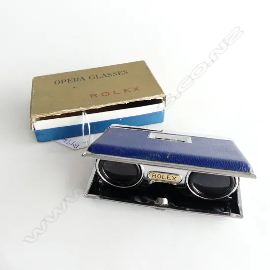 VINTAGE ROLEX FOLDING OPERA GLASSES IN ORIG. BOX W.110mm