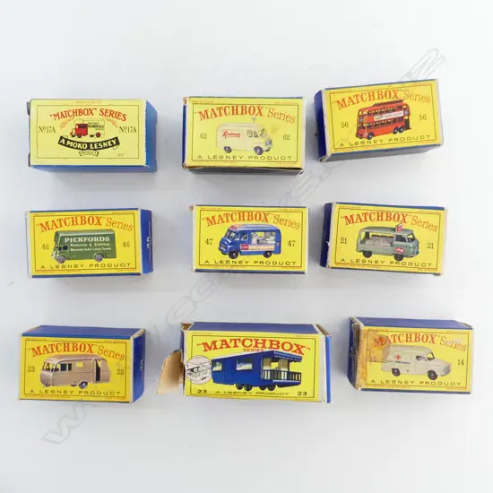 9 ASST. LESNEY MATCHBOX CARS