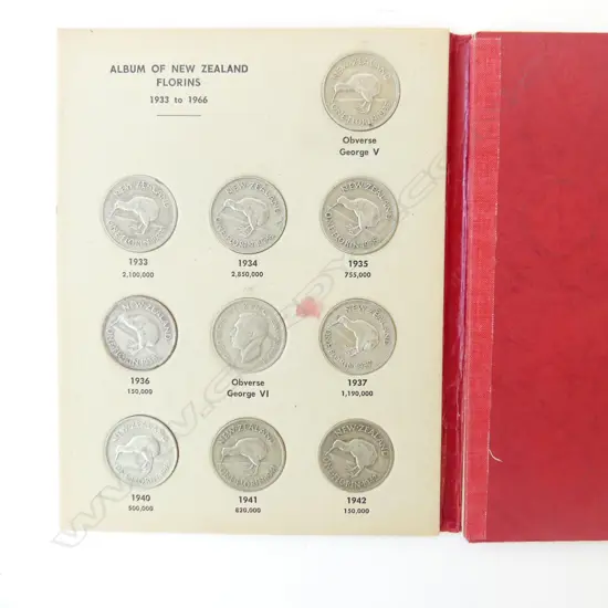 JB FOLDER NZ 2 SHILLINGS EXEPT 1944 &66 ALSO INCLUDES FLAT BACK KIWI 1946