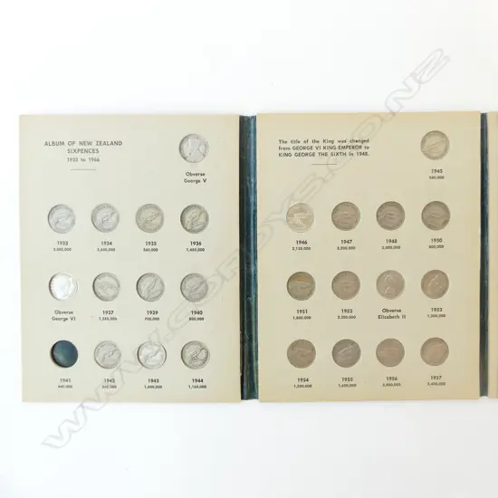 JB FOLDER NZ SIXPENSES ALL EXEPT 41 & 66