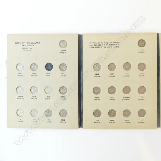 JB FOLDER NZ THREEPENSES ALL EXEPT 35 & 66