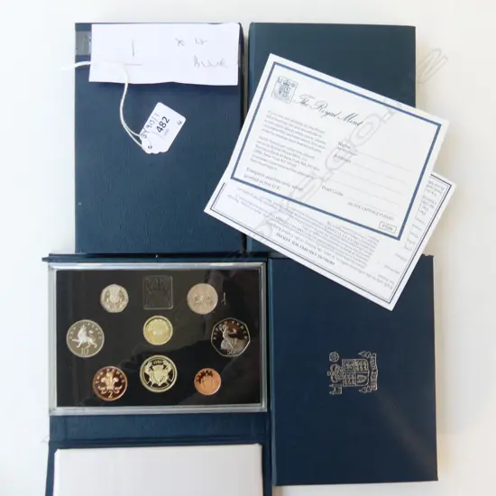 4 BLUE UK PROOF SETS 1983 1986 1987 1989 COINS
