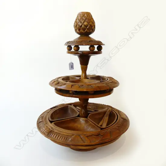 TALL WOODEN ROTATING CENTERPIECE H.560mm