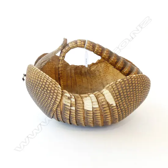 VINTAGE ARMIDILLO BASKET snout connecting to tail l.285mm.