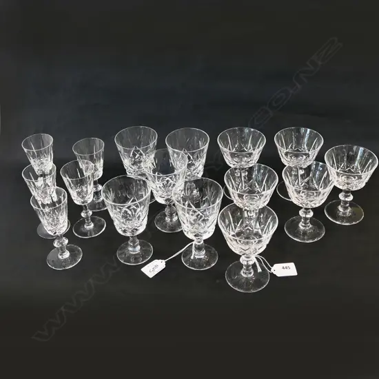 6 CRYSTAL &2 SETS OF 5 CRYSTAL GLASSES MINOR FAULTS