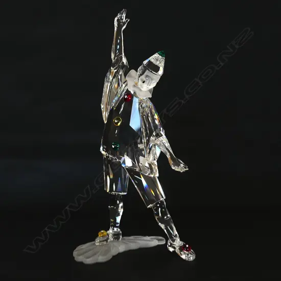 SWAROVSKI 1999 'MASQUERADE' PIERROT CLOWN H.200mm, BOXED