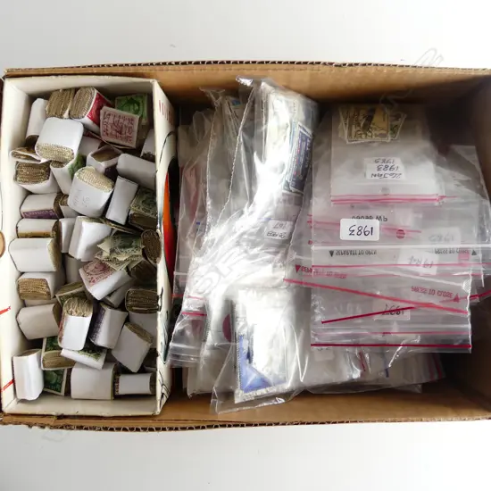 BOX ASST. STAMPS MOSTLY UK