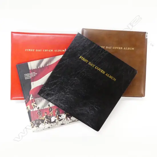 3 FIRST DAY COVER ALBUMS (SOME PAQUEBOT ETC) + US ALBUM