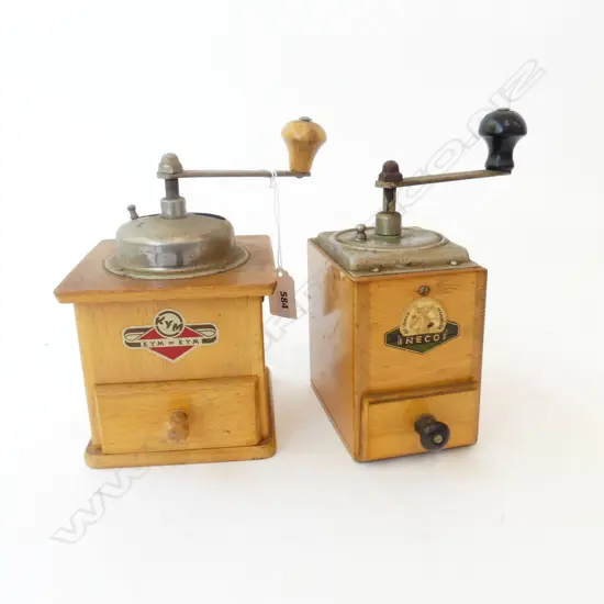 2 VINTAGE GERMAN PORTABLE COFFEE GRINDERS