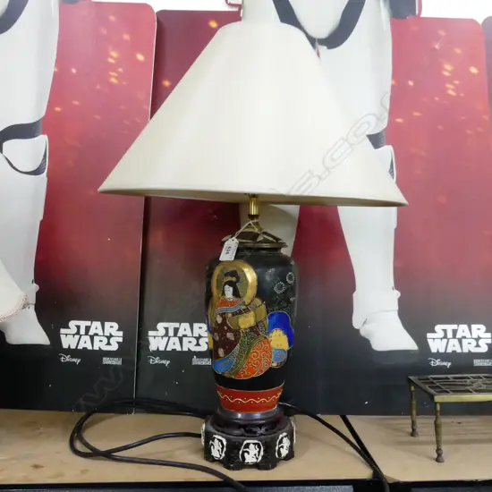 JAPANESE SATSUMA VASE LAMP H.600mm