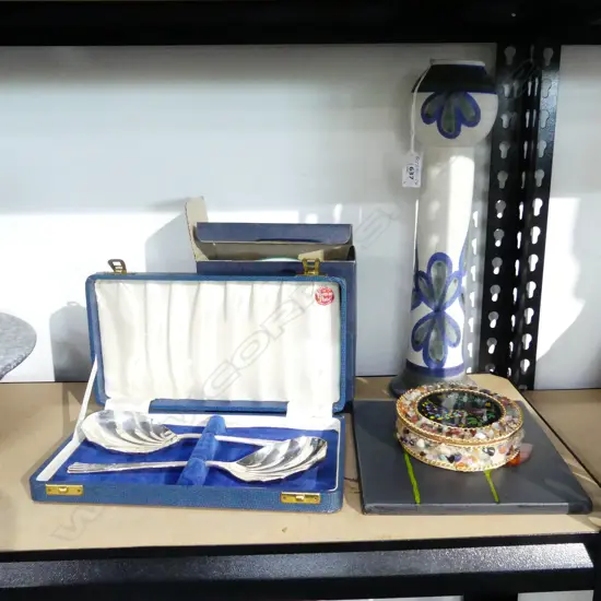 EP SALAD SERVERS + WORCESTER BOWL + RETRO VASE + RETRO TRINKET BOX + TILE