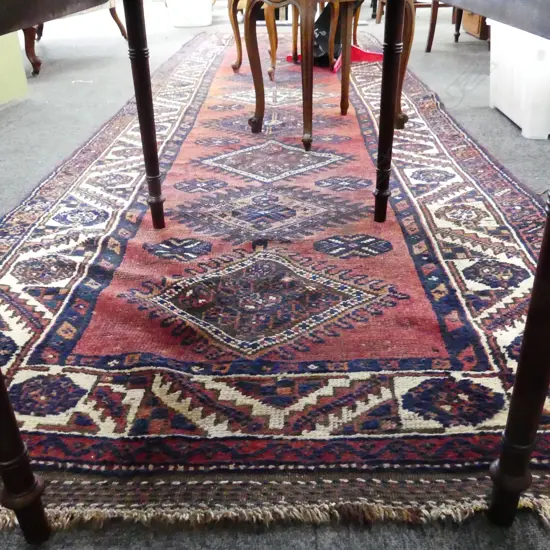 HAND KNOTTED ALL WOOL RUNNER 4100x1200mm