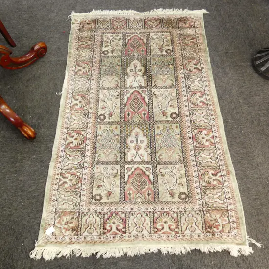 HAND KNOTTED WOOL PILE RUG 1550x920mm