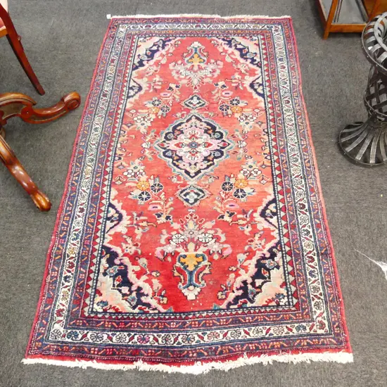 HAND KNOTTED WOOL PILE RUG 2000x1150mm