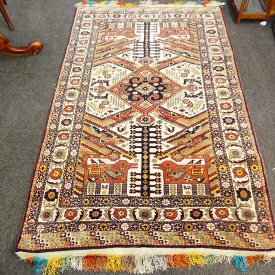 HAND KNOTTED WOOL PILE RUG 2100x1320mm
