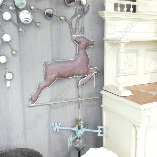 COPPER WEATHER VANE REINDEER H1M400MM