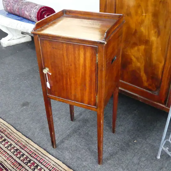 ANTIQUE MAHOGANY BEDSIDE CABINET 380x320x855mm