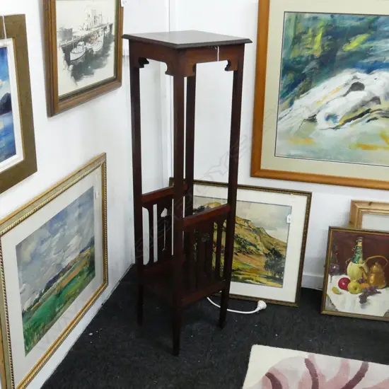 OAK PLANT STAND EX AUCKLAND EXHIBITION 1912 H 1150 MM