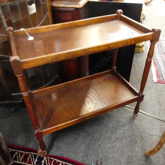 OAK TEA TROLLEY H 730 MM