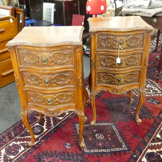 PR FRENCH STYLE BEDSIDE DRAWERS 405x315x800mm