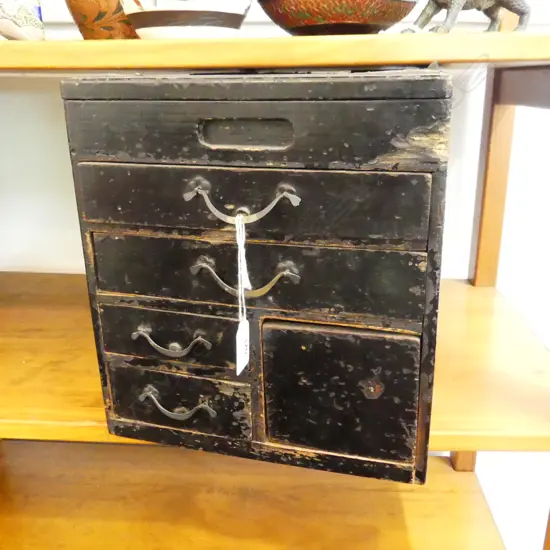 OLD JAPANESE SEWING BOX / CHEST AF