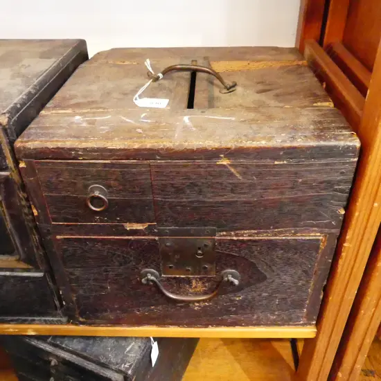 ANTIQUE TEMPLE OFFERING BOX AF