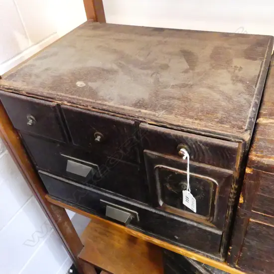c1900 JAPANESE SMALL 6 DRAWER CHEST A.F H.295mm