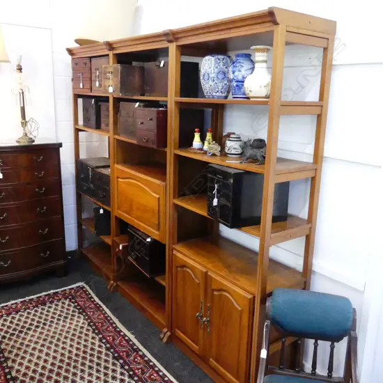 3 WOODEN BOOKCASES 795x380x1950mm each