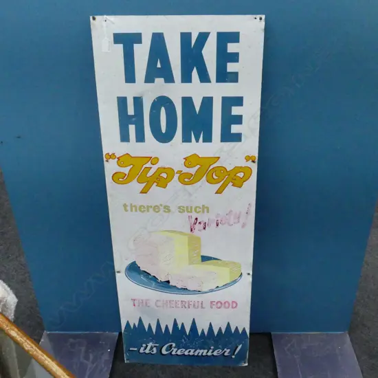 VINTAGE SIGN 'TAKE HOME TIP-TOP' 1220x460mm