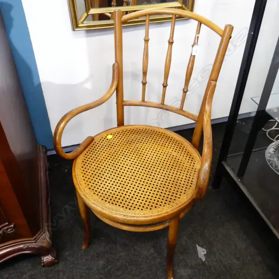 SPINDLE BACK CHAIR - CANED SEAT