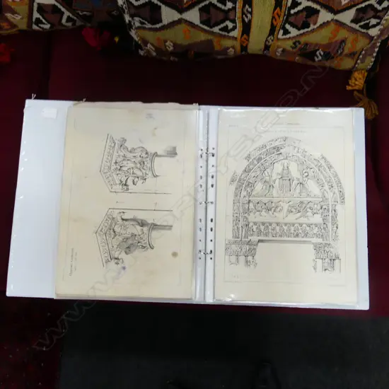 LATE 19thC ARCHITECTURE ALBUM; CATHEDRALS ETC H.445mm