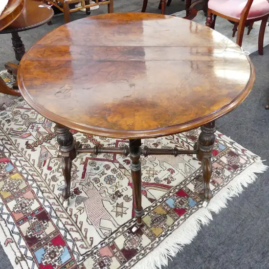 VICTORIAN DROP SIDE TABLE W.870mm