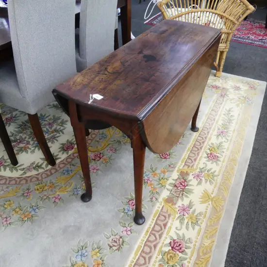 GEORGE III MAHOGANY DROP SIDE TABLE 1040 x 390 x 705mm. c1800
