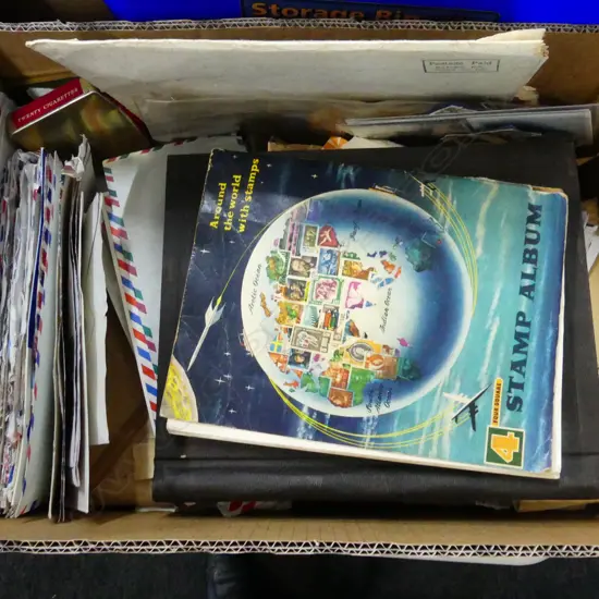 STAMP COLLECTION: AIR MAIL LETTERS, 2 ALBUMS ETC