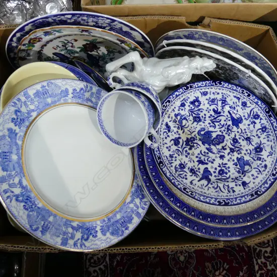 BOX LOT ASST. CERAMICS; PLATES ETC