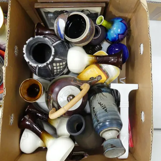 BOX LOT ASST. POTTERY