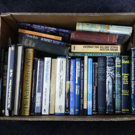 BOX OF BOOKS; SUPERNATURAL ALTERNATIVE INTEREST ETC