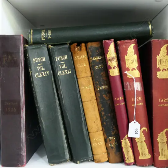 9 ASST. VOLS. PUNCH MAGAZINE