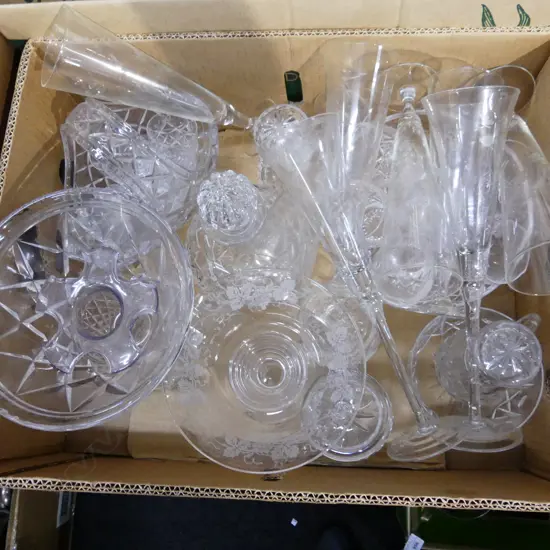 BOX LOT ASST. CRYSTAL ETC