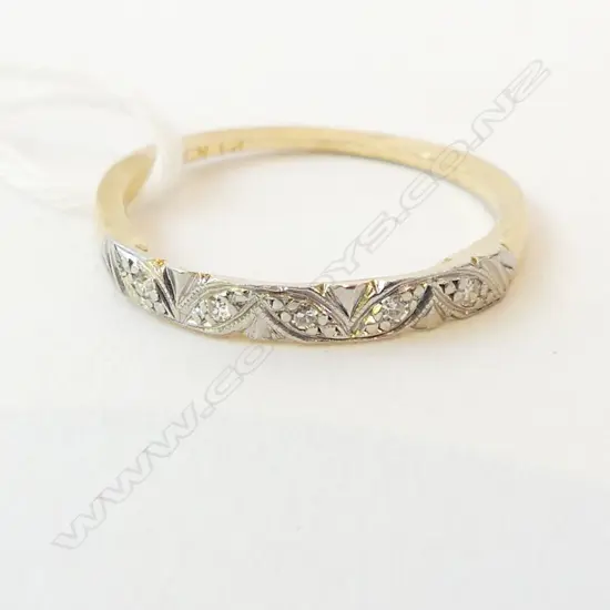 18ct PLATINUM DIAMOND ETERNITY RING, 1.3gm