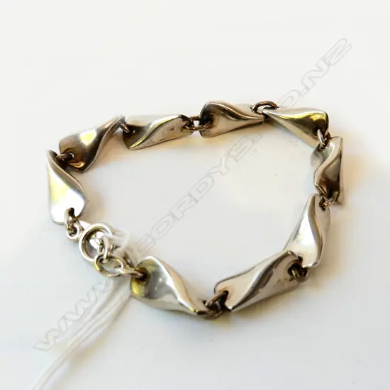 DANISH SILVER LINK BRACELET, STAMPED, 20.6gm