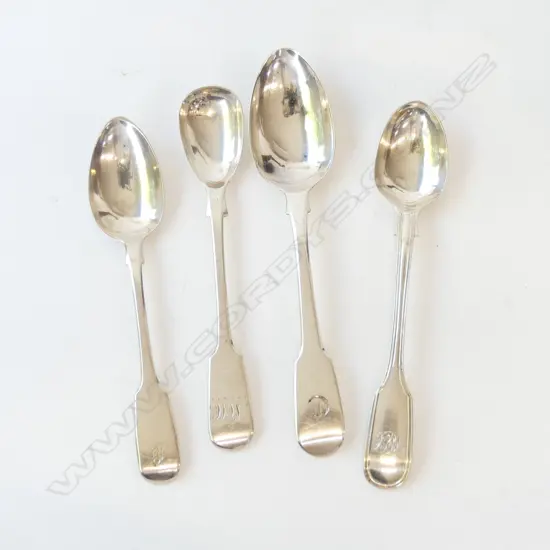 4 STG SILVER TEA SPOONS 82gm