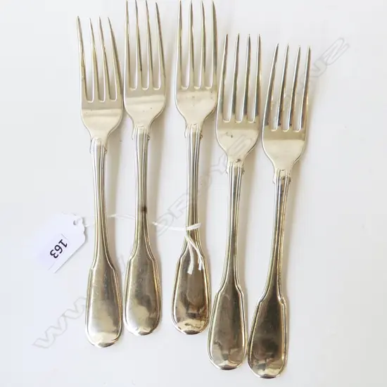 5 STG SILVER FORKS, LONDON 1806 362gm